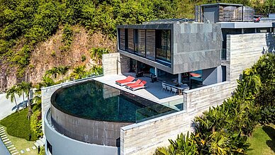 The Cube Luxus Traumvilla in Kalim auf Phuket The Cube Luxus Traumvilla in Kalim auf Phuket - Luftbild