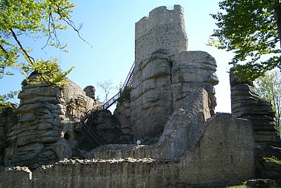 Burgen und Schlösser im Fichtelgebirge Waldershof Burgruine Weissenstein
